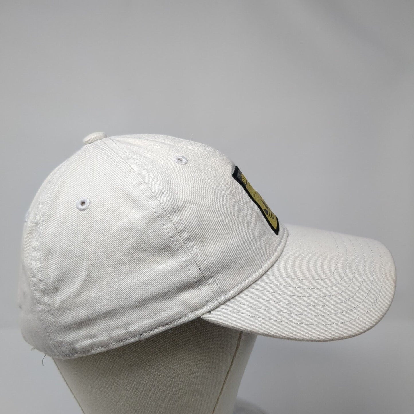 Adidas Slideback Hat White One Size Adjustable Embroidered Patch Logo Cotton