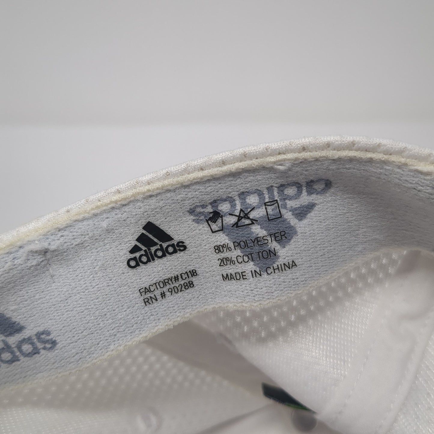 Adidas 3 Stripes Fitted Hat White Medium Spell Out Embroidered Stretch