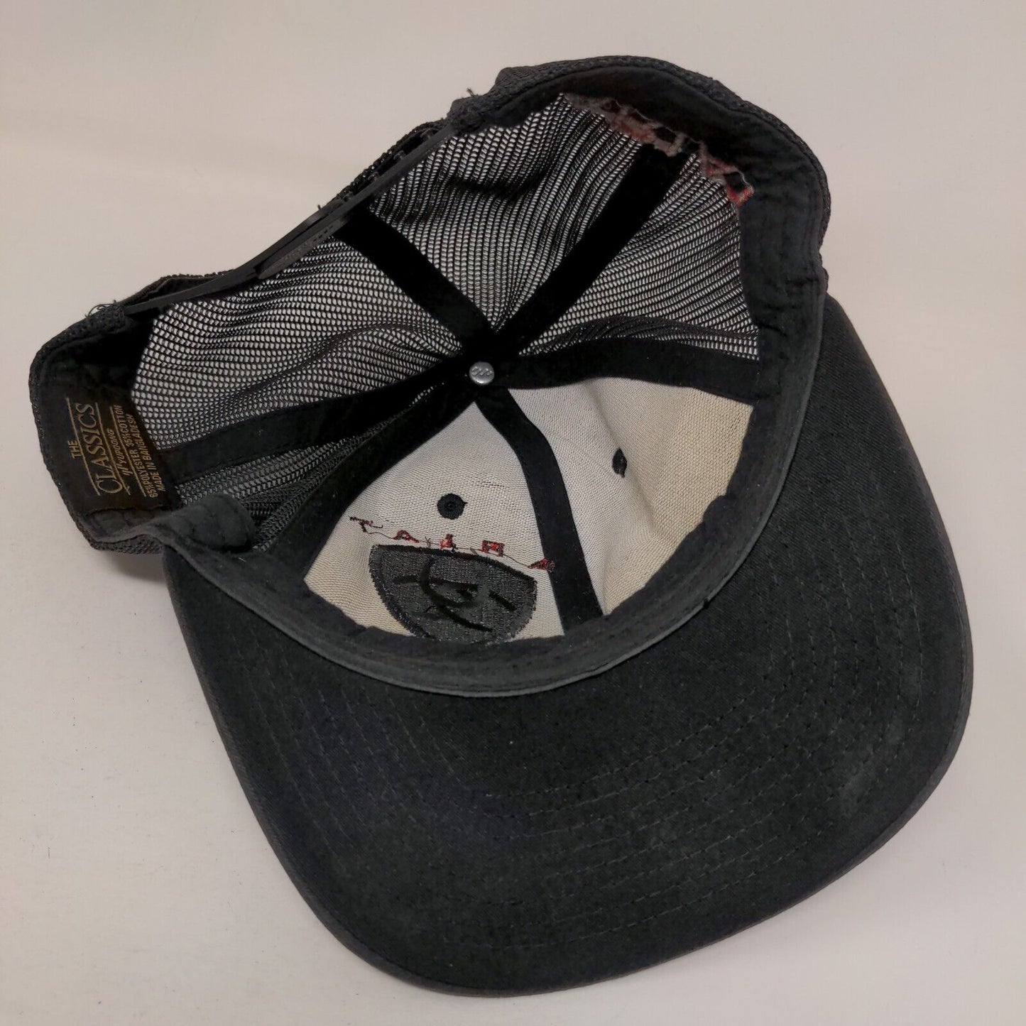 Ariat Snapback Mesh Back Trucker Hat Gray One Size Embroidered 6 Panel