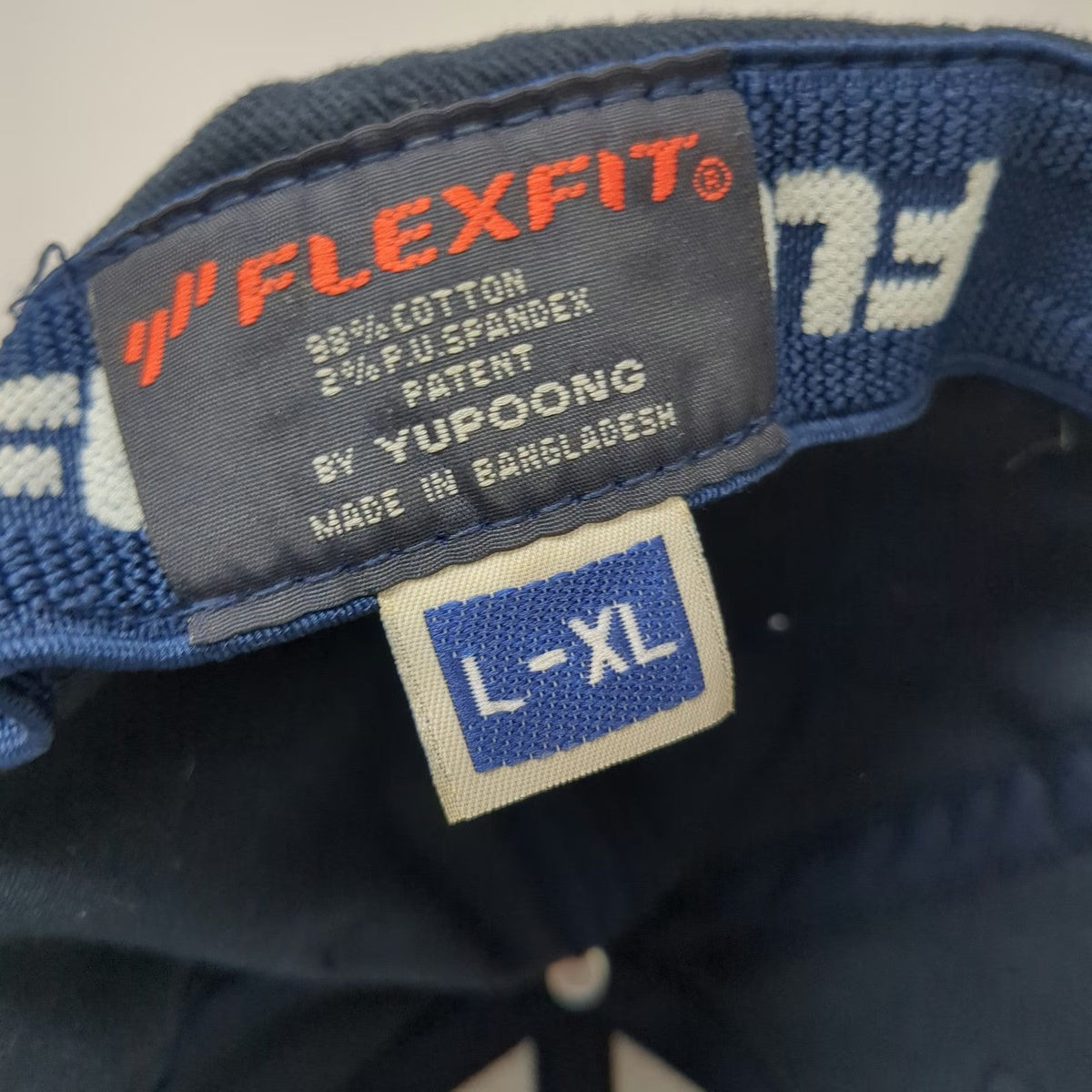 Flexfit Baseball Cap Blue XL F.T.L.L. 1965 Logo Graphic Elastic Fitted Hat