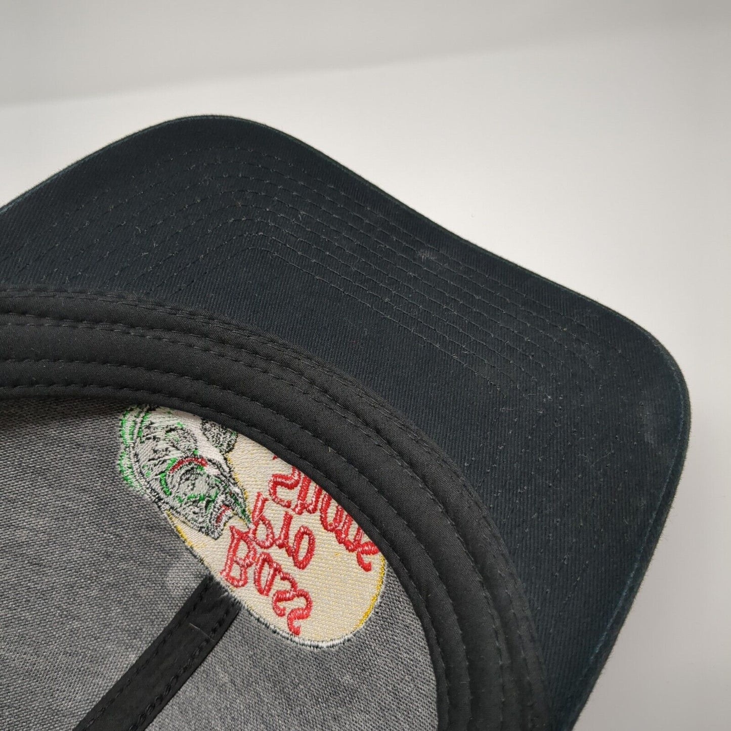 Bass Pro Shops Gone Fishing Trucker Hat Black OSFM Mesh Back Adjustable