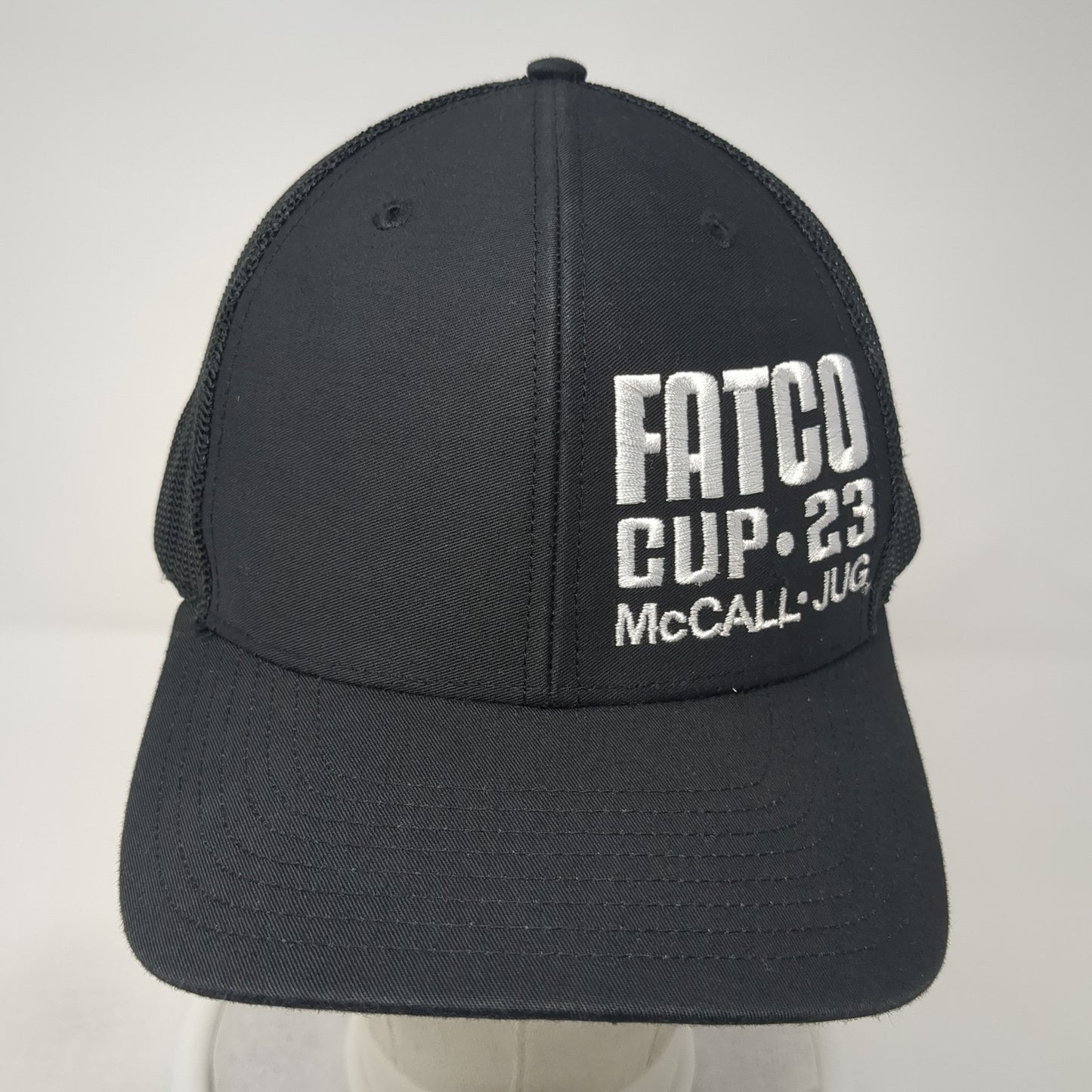 FATCO Cup 23 McCall Jug Snapback Trucker Hat Black One Size Mesh Back