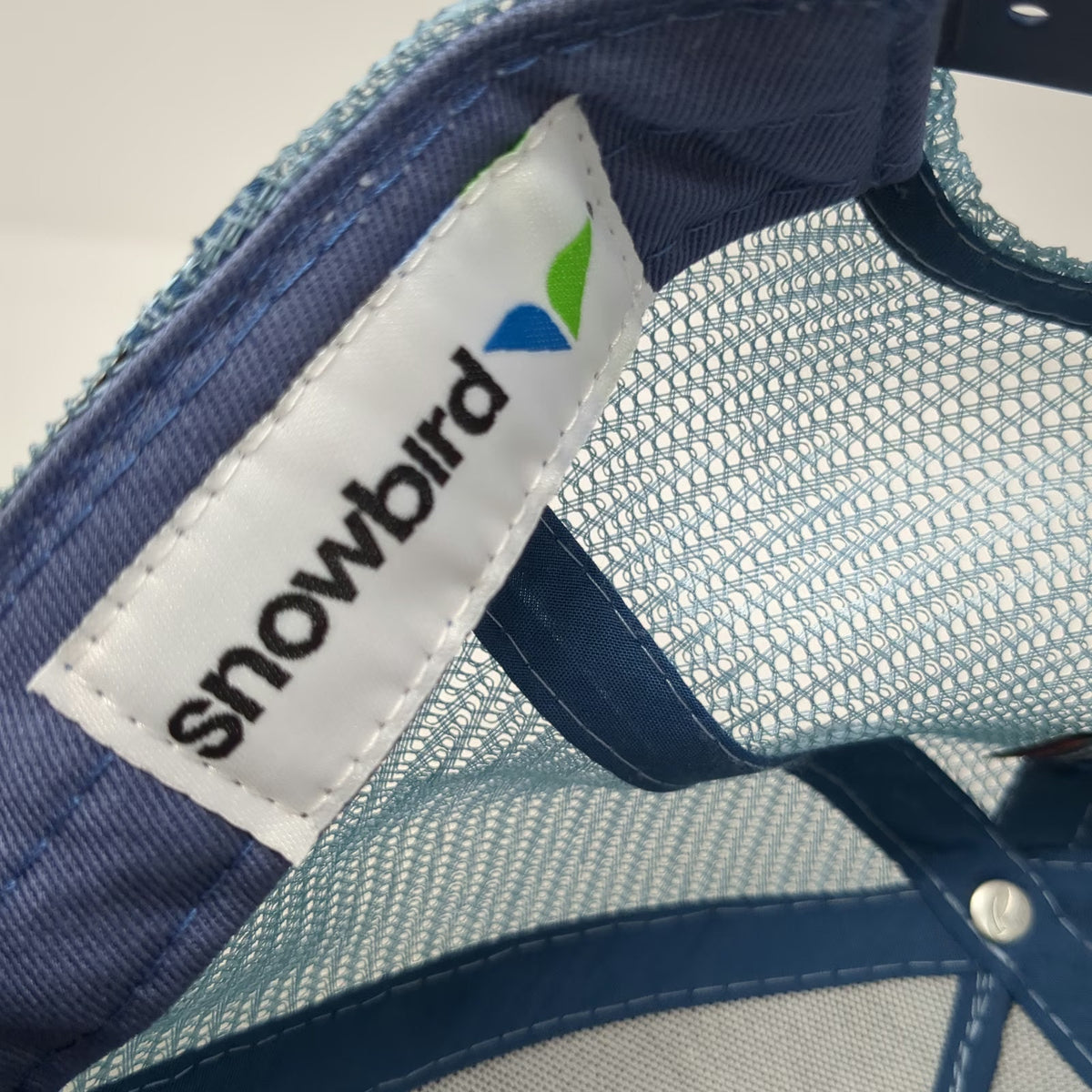 Snowbird Trucker Hat Blue One Size Snapback Mesh Back Ski Resort Logo Utah