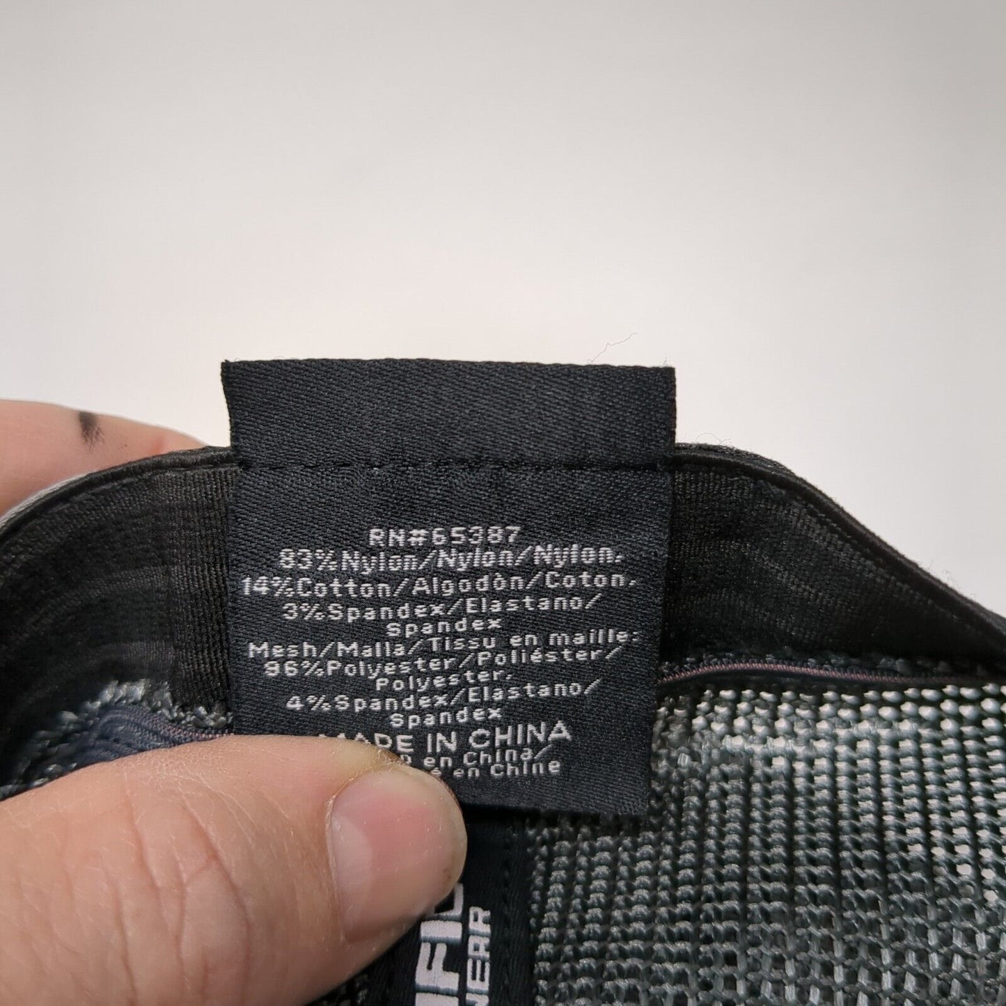 Letter N Fitted Trucker Hat Gray 7 3/8-8 Mesh Back 6 Panel Pacific Headwear