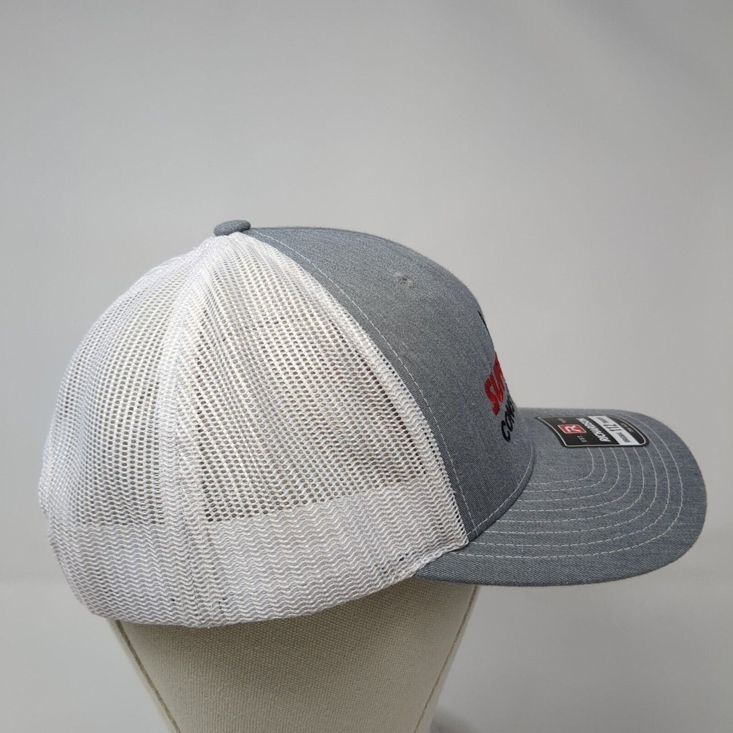 Superior Construction Snapback Trucker Hat Gray OS Adjustable Mesh Richardson