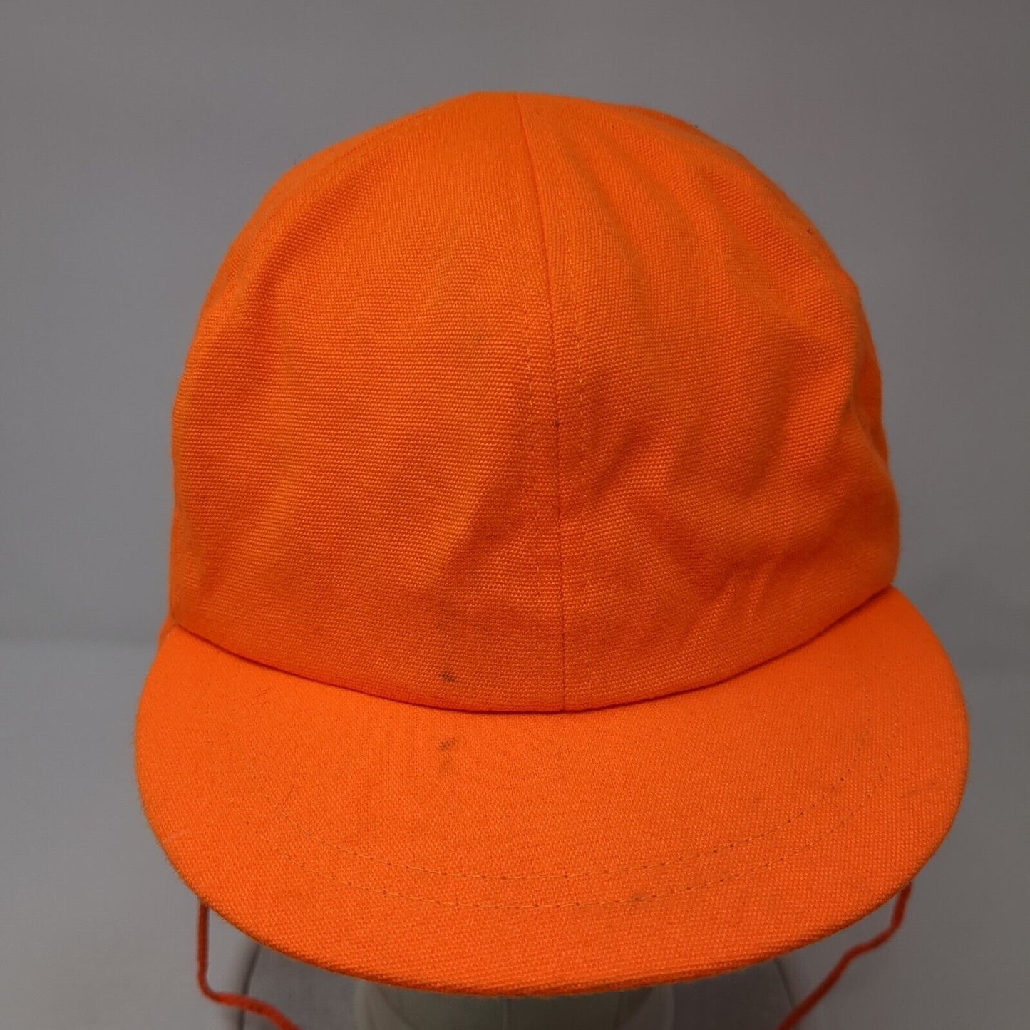 Thinsulate Fitted Hat Orange Large Ear Flap Chin Stap Solid Blank