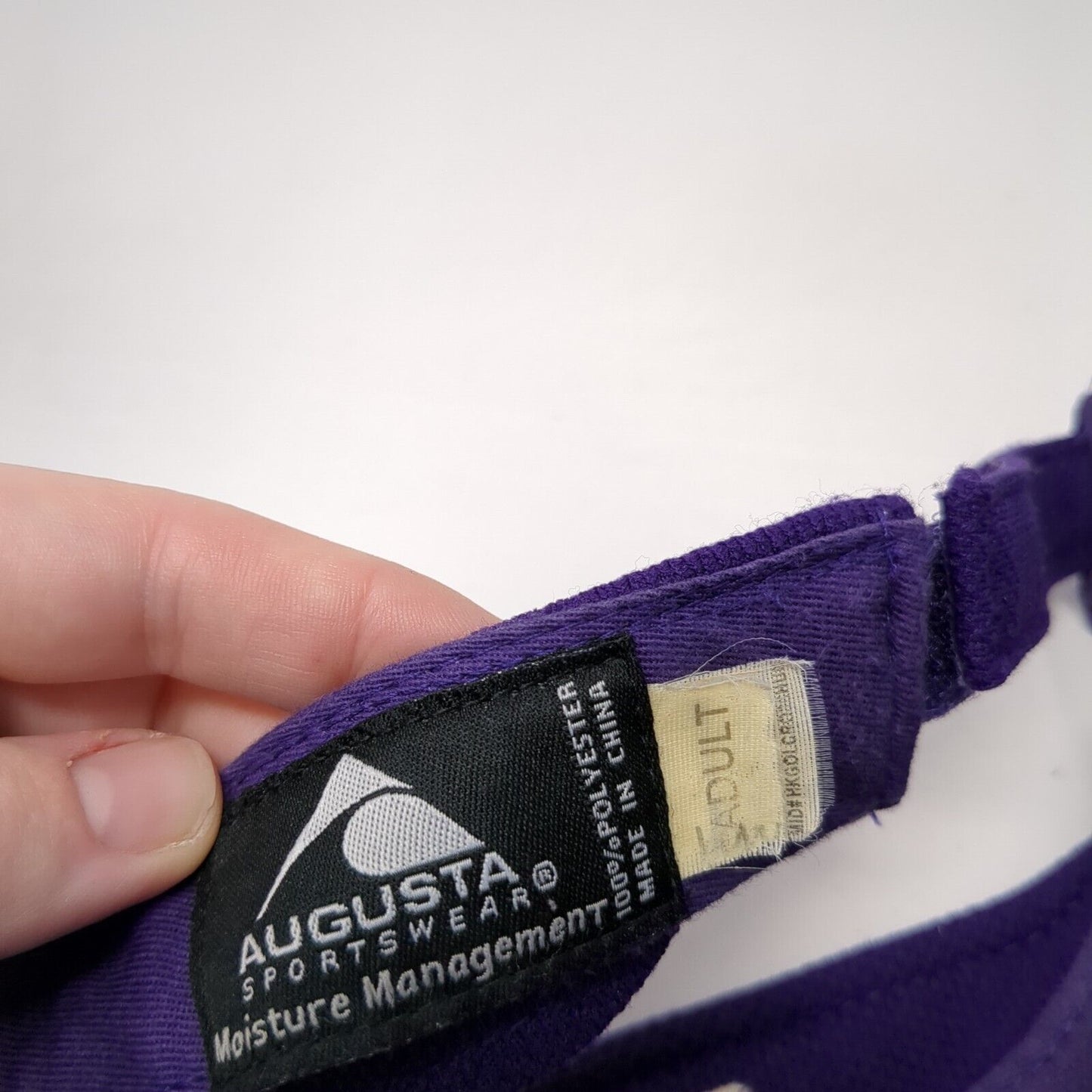 Letter M Adult Strapback Sun Visor Hat Purple OS Adjustable Augusta Sportswear