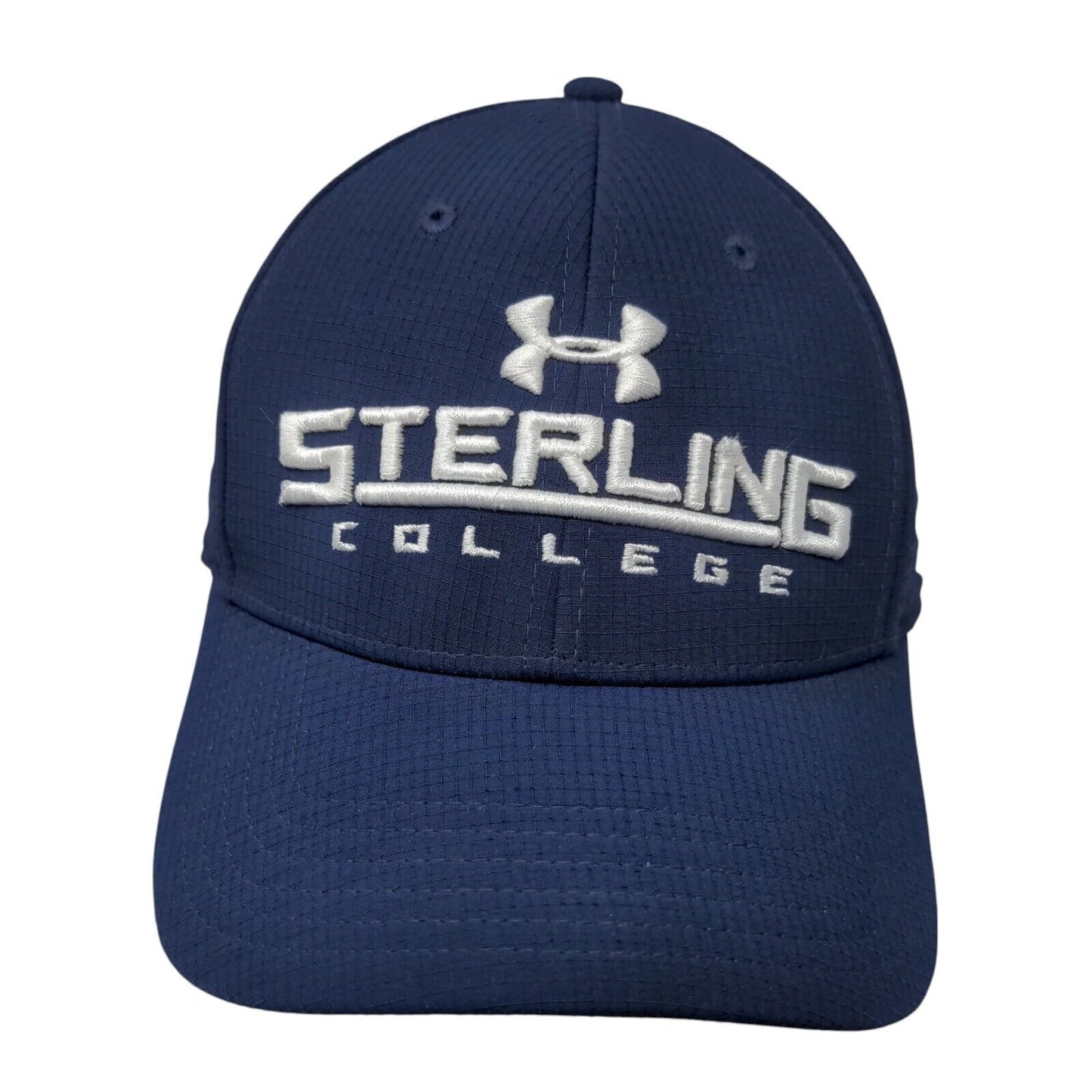 Sterling College Fitted Hat Blue L/XL Solid Embroidered Under Armour