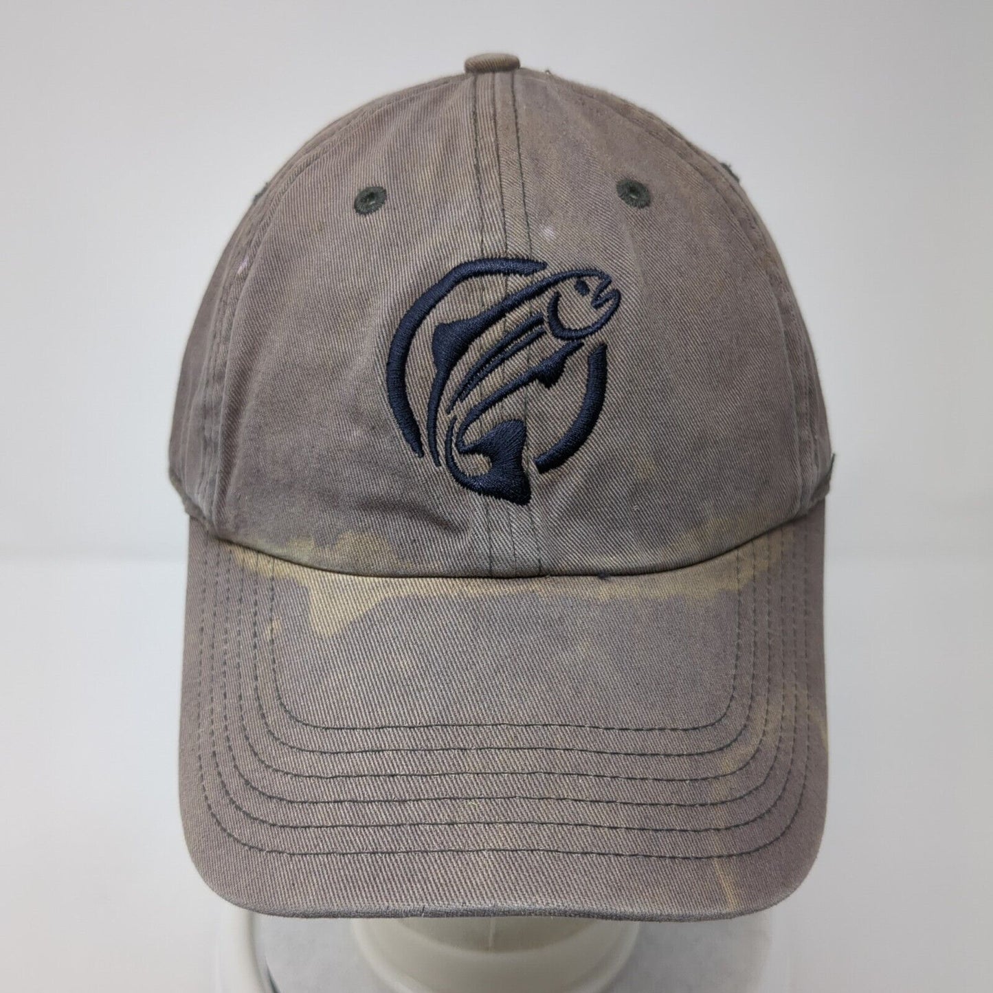 Richardson Slideback Hat Gray One Size Adjustable Embroidered Fish