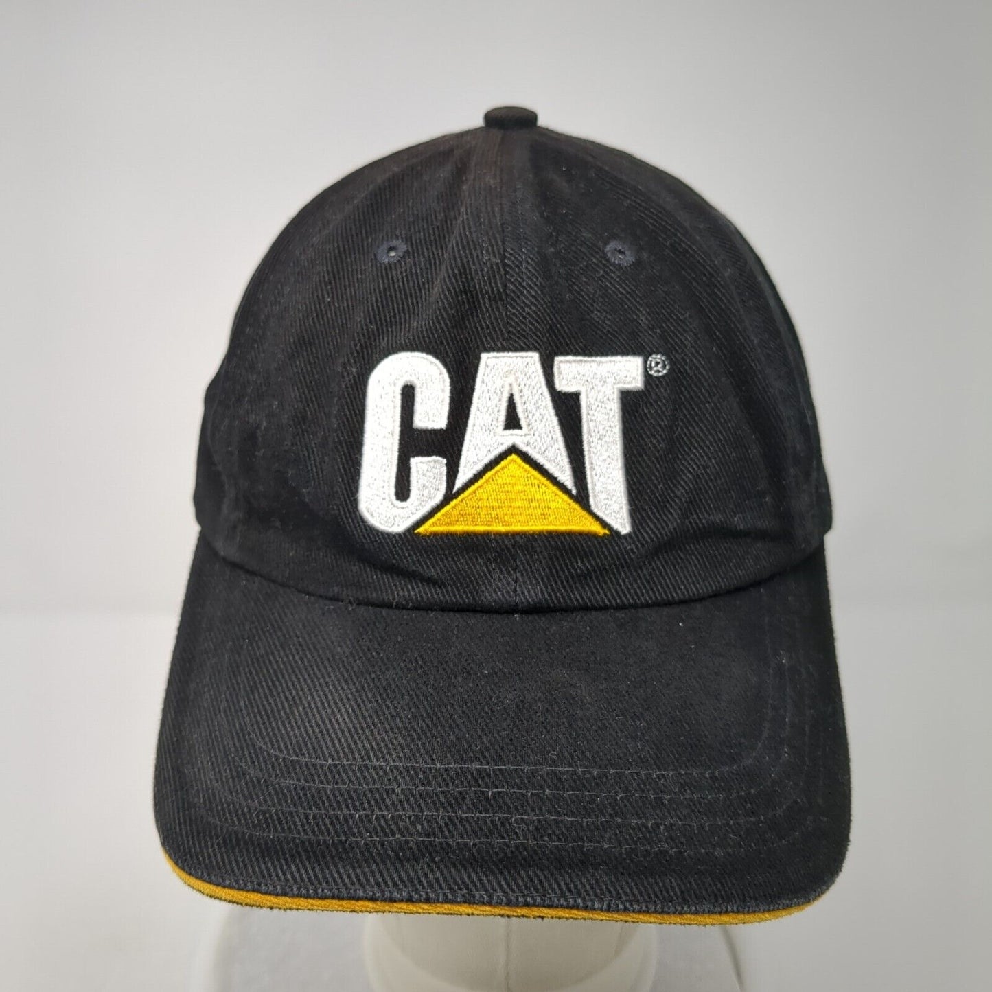 CAT Slideback Hat Black One Size Adjustable Embroidered 6 Panel Cyrk Cotton