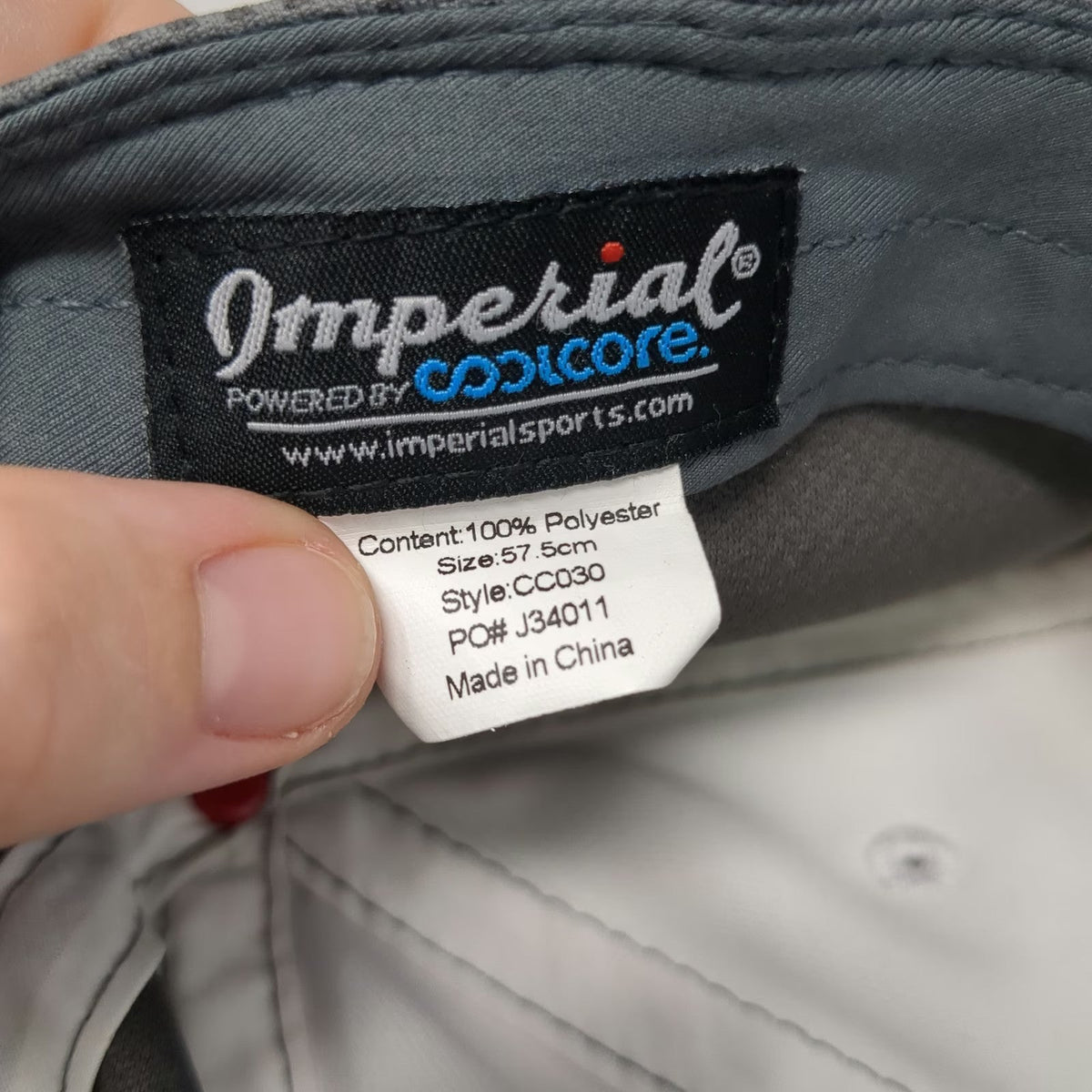 Imperial Baseball Cap White Gray One Size SilverRock Golf Performance Mesh Hat