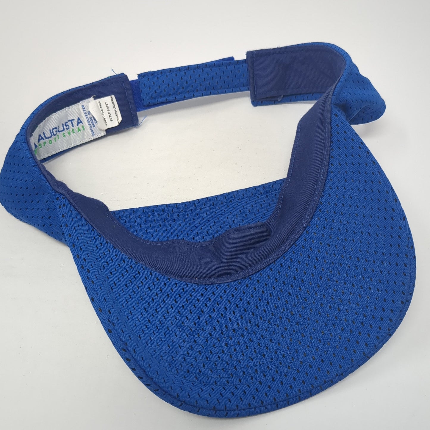 Augusta Sportswear Strapback Visor Hat Blue One Size Adjustable Blank