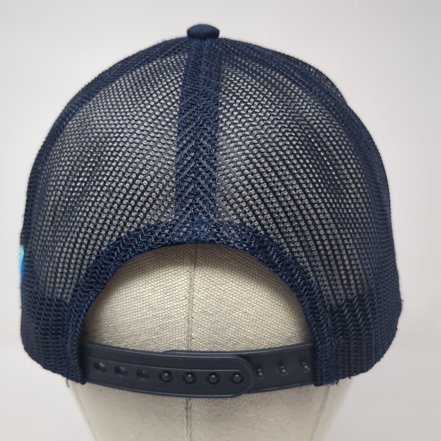 Kount An Equifax Company Snapback Trucker Hat Blue One Size Mesh Back