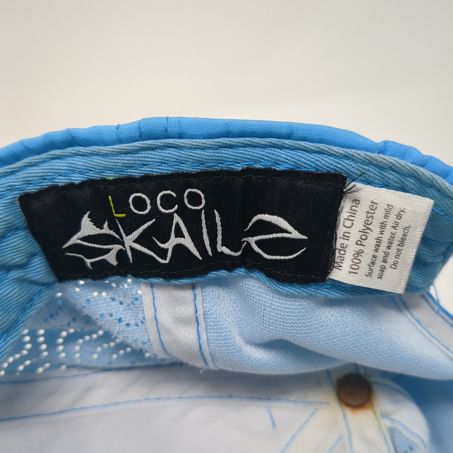 Loco Kaile Snapback Hat Blue One Size Adjustable Embroidered Mesh Back