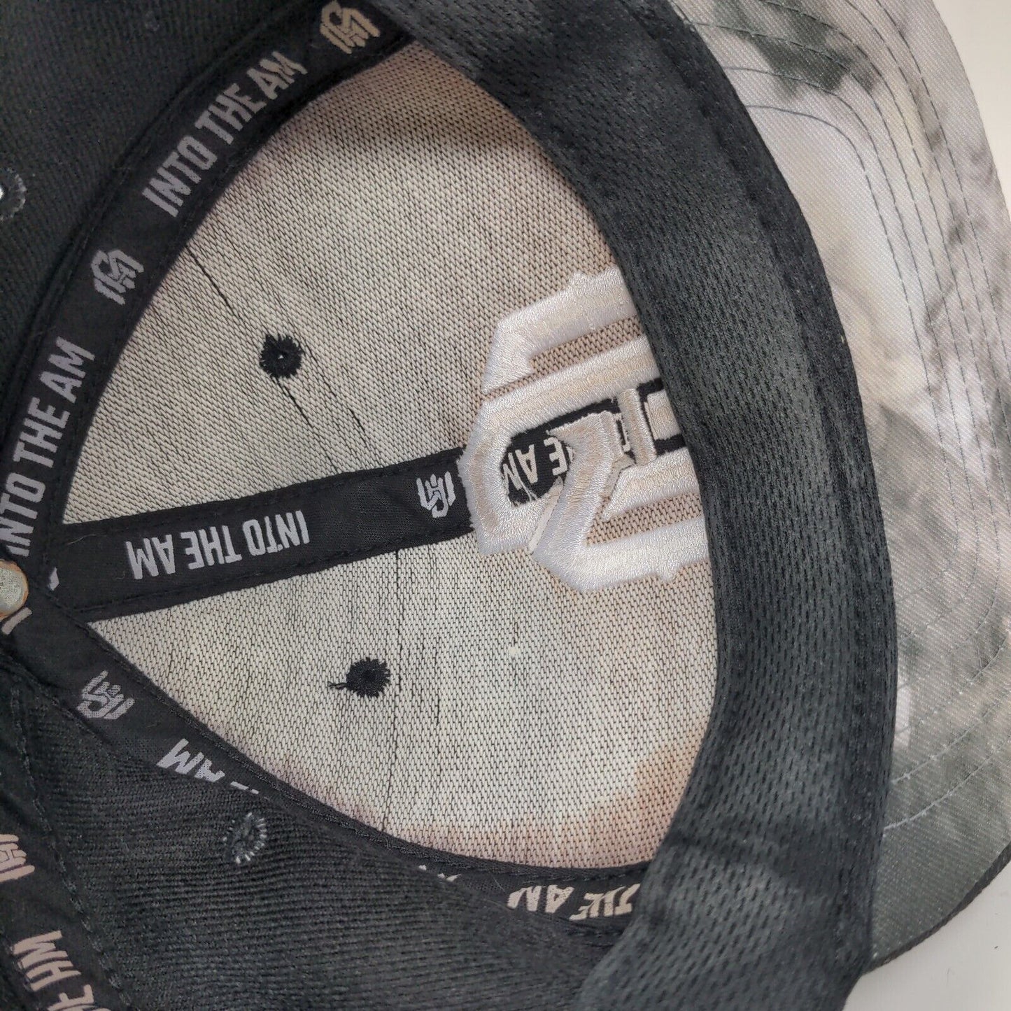 Into The AM Snapback Hat Black One Size Embroidered Logo 6 Panel