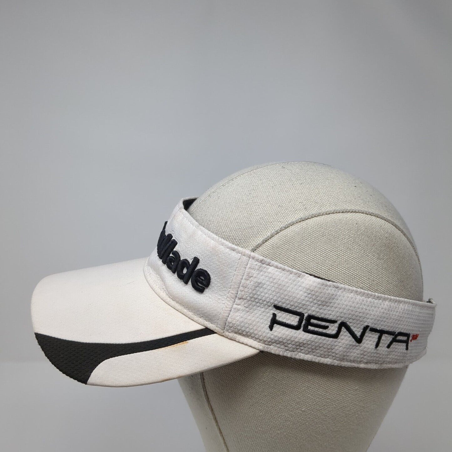 TaylorMade Strapback Sun Visor Hat White One Size Tmax Gear Adjustable