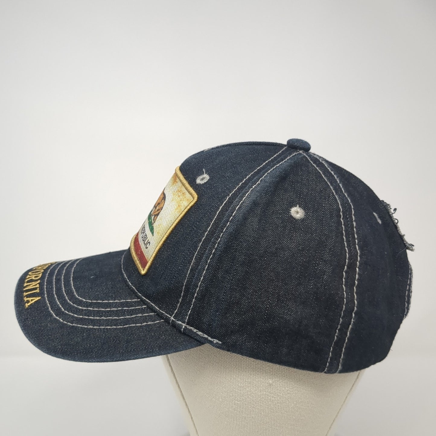 California Republic Strapback Baseball Cap Blue One Size Adjustable Robin Ruth