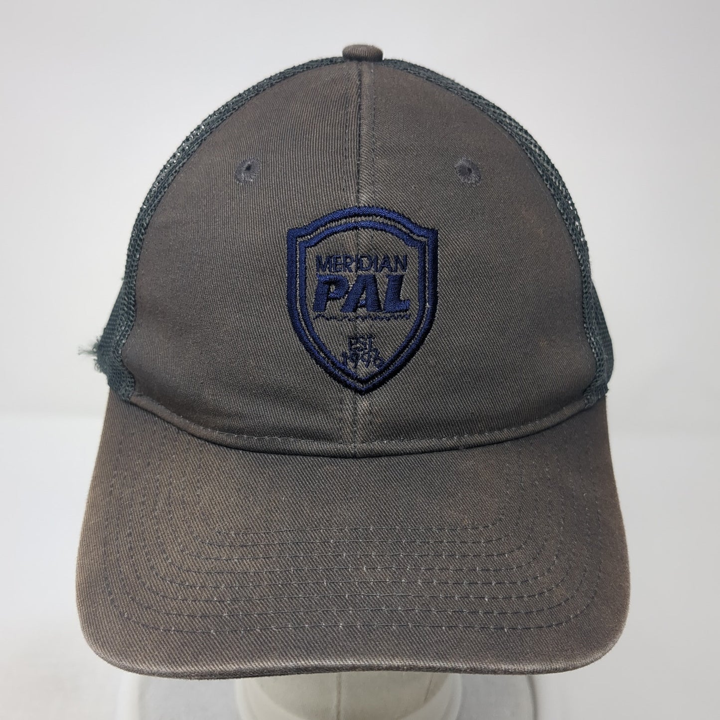 Meridian Pal Est. 1996 Trucker Hat Gray One Size Adjustable Mesh Port Authority