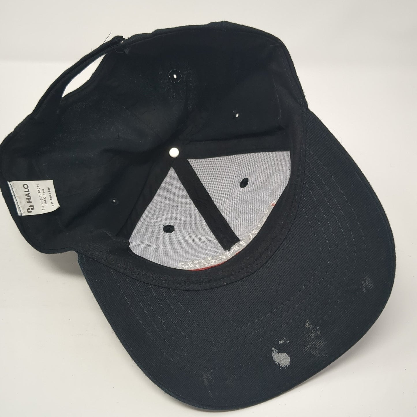 Grainger Strapback Hat Black One Size Adjustable Embroidered Halo