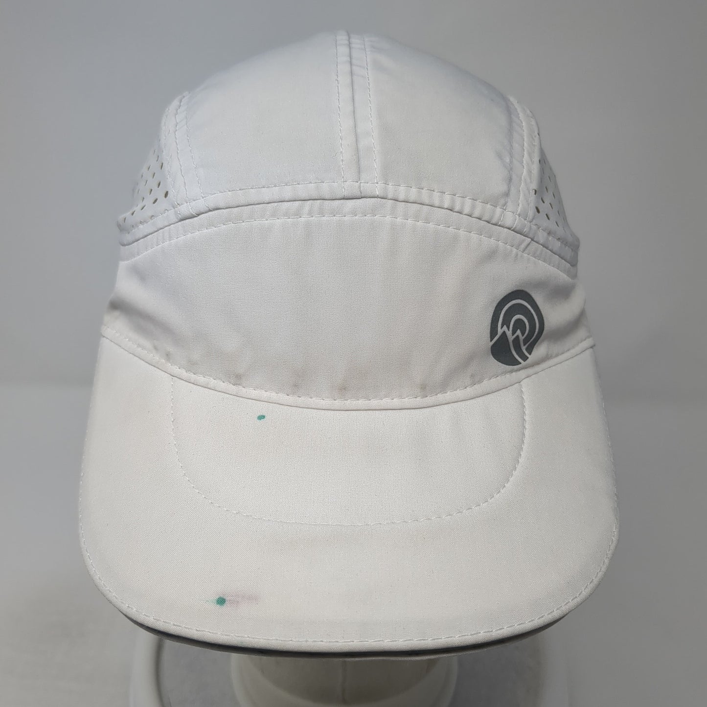 Outdoor Essentials Strapback 5 Panel Hat White One Size Solid Laser Cut