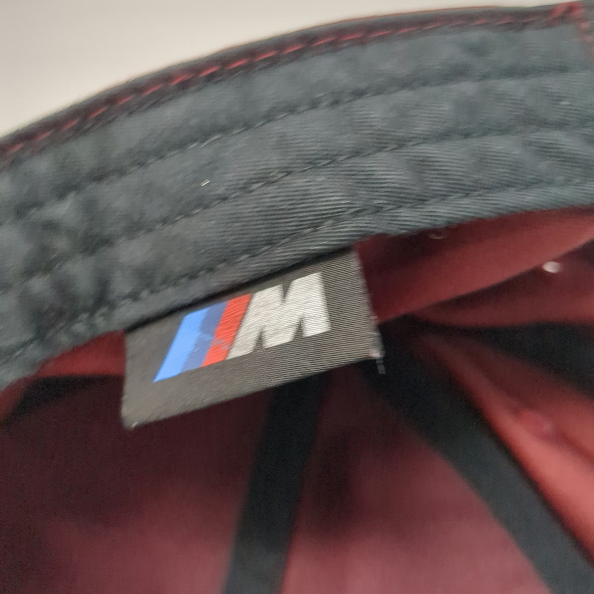 BMW M Series Baseball Cap Red One Size Performance Logo Hat Slideback Racing