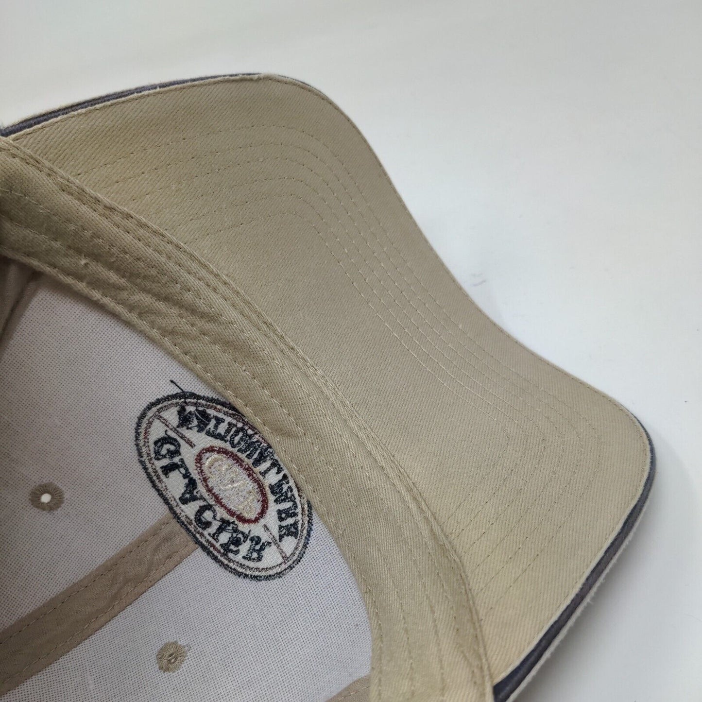 GNP Glacier National Park Strapack Hat Tan One Size Adjustable Embroidered