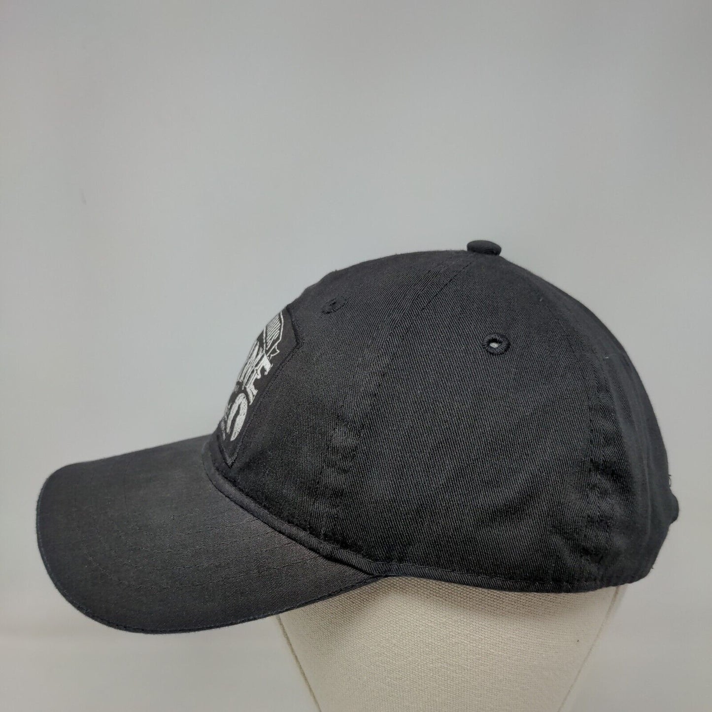 Backwoods Shine Snapback Hat Black One Size Adjustable Solid 6 Panel