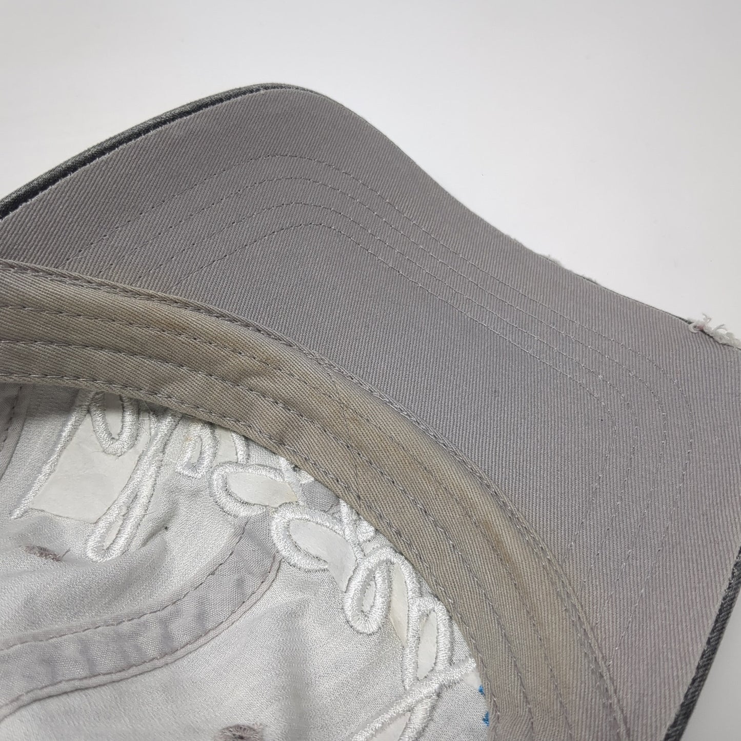 Blessed Strapback Baseball Cap Gray One Size Adjustable Mesh Back Distressed