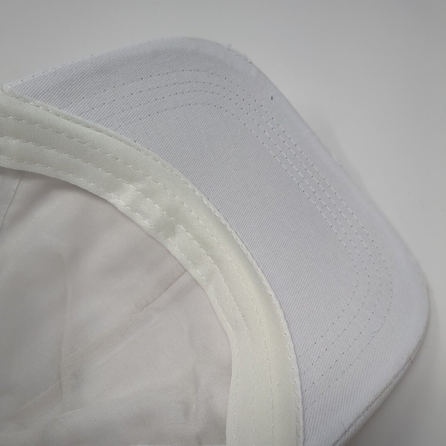 Unbranded Ponyback Strapback Trucker Hat White OS Adjustable Distressed Blank