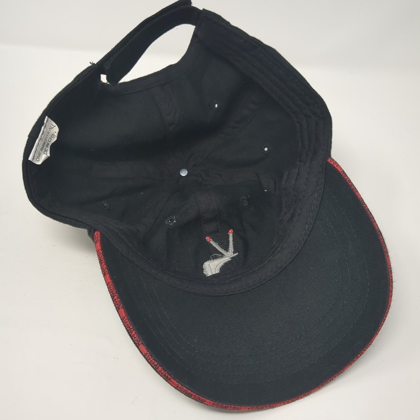Net West TV Strapback Baseball Cap Black One Size Adjustable Embroidered 6 Panel