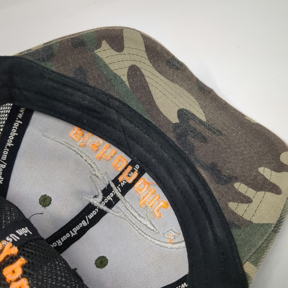 Fishoholic Trucker Hat Green Black One Size Camo Snapback Bend Your Rod Fishing