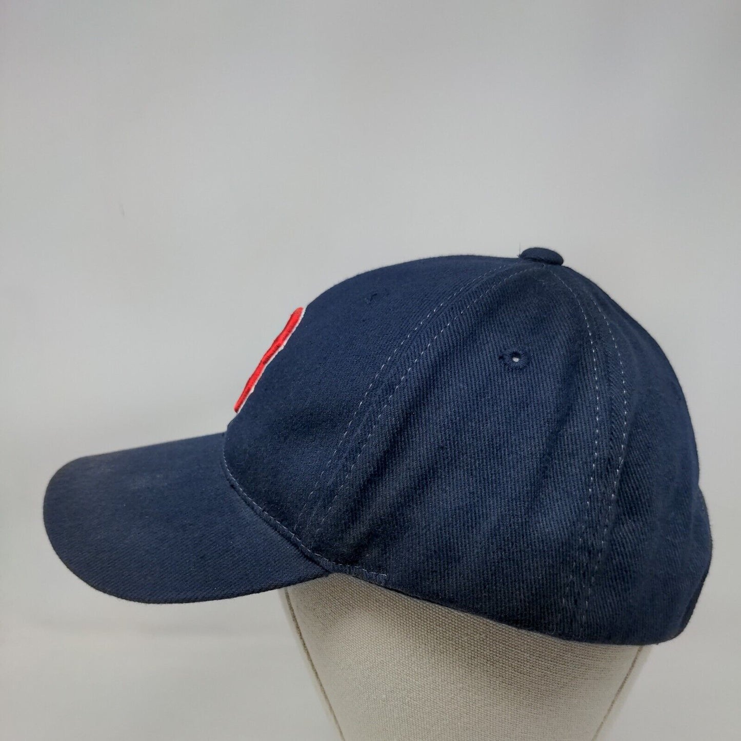 Boston Red Sox Strapback Hat Blue Red Embroidered Logo OSFA TEI MLB