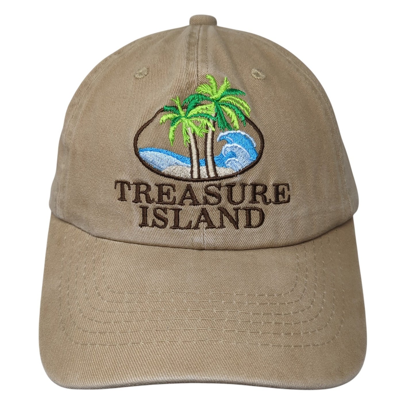 Treasure Island Slideback Baseball Cap Brown One Size Adjustable Alhys Trading
