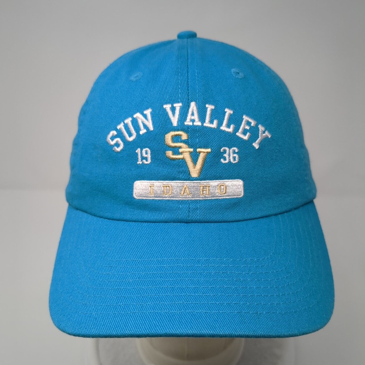 Sun Valley Idaho 1936 Slideback Hat Blue One Size Embroidered Out West