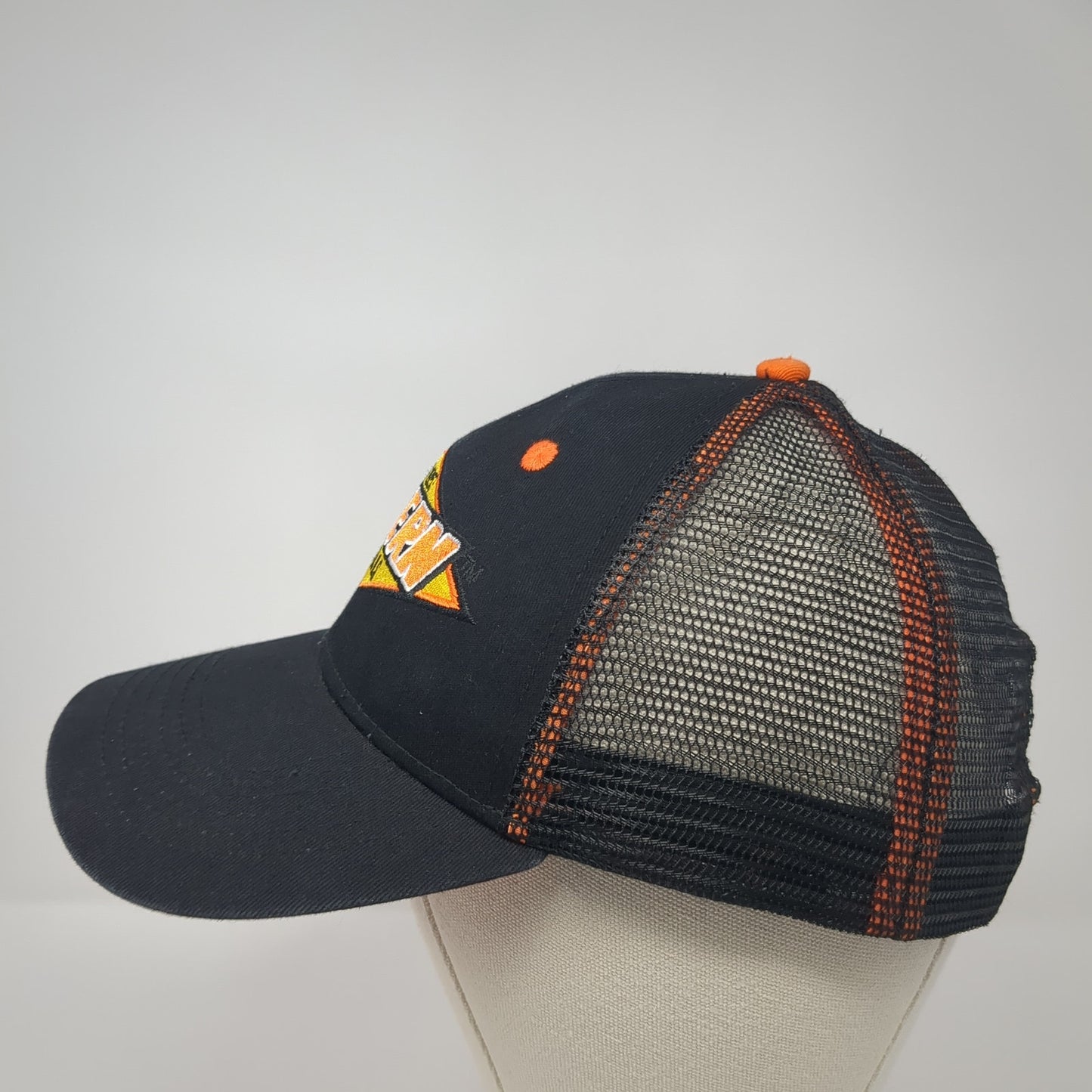 Ahern Rentals Snapback Mesh Back Trucker Hat Black One Size Adjustable