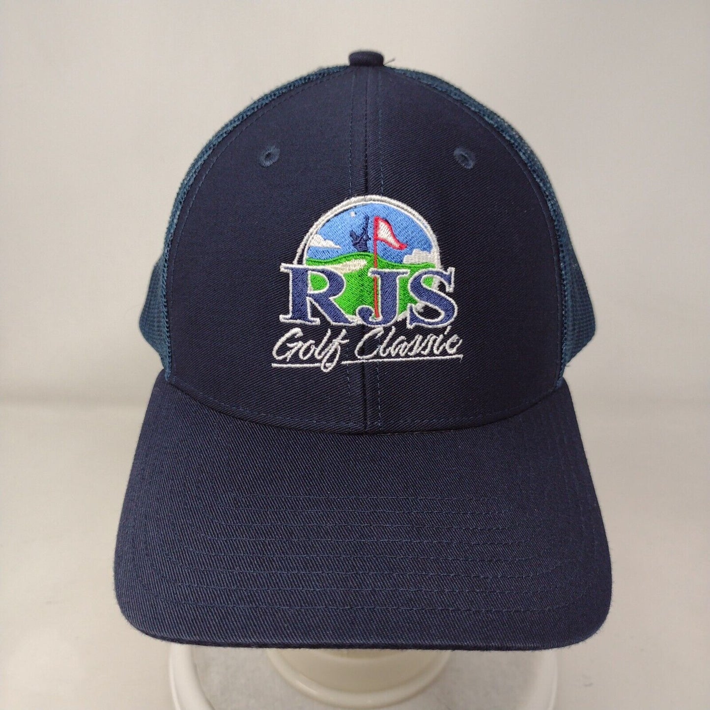 RJS Golf Classic Snapback Mesh Back Trucker Hat Blue One Size Richardson