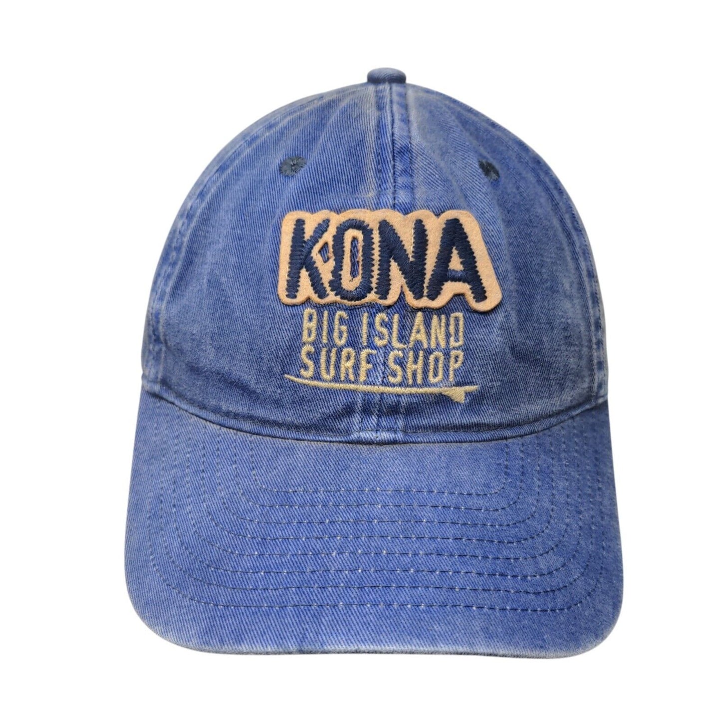 Kona Big Island Surf Shop Snapback Hat Blue One Size Embroidered Legacy