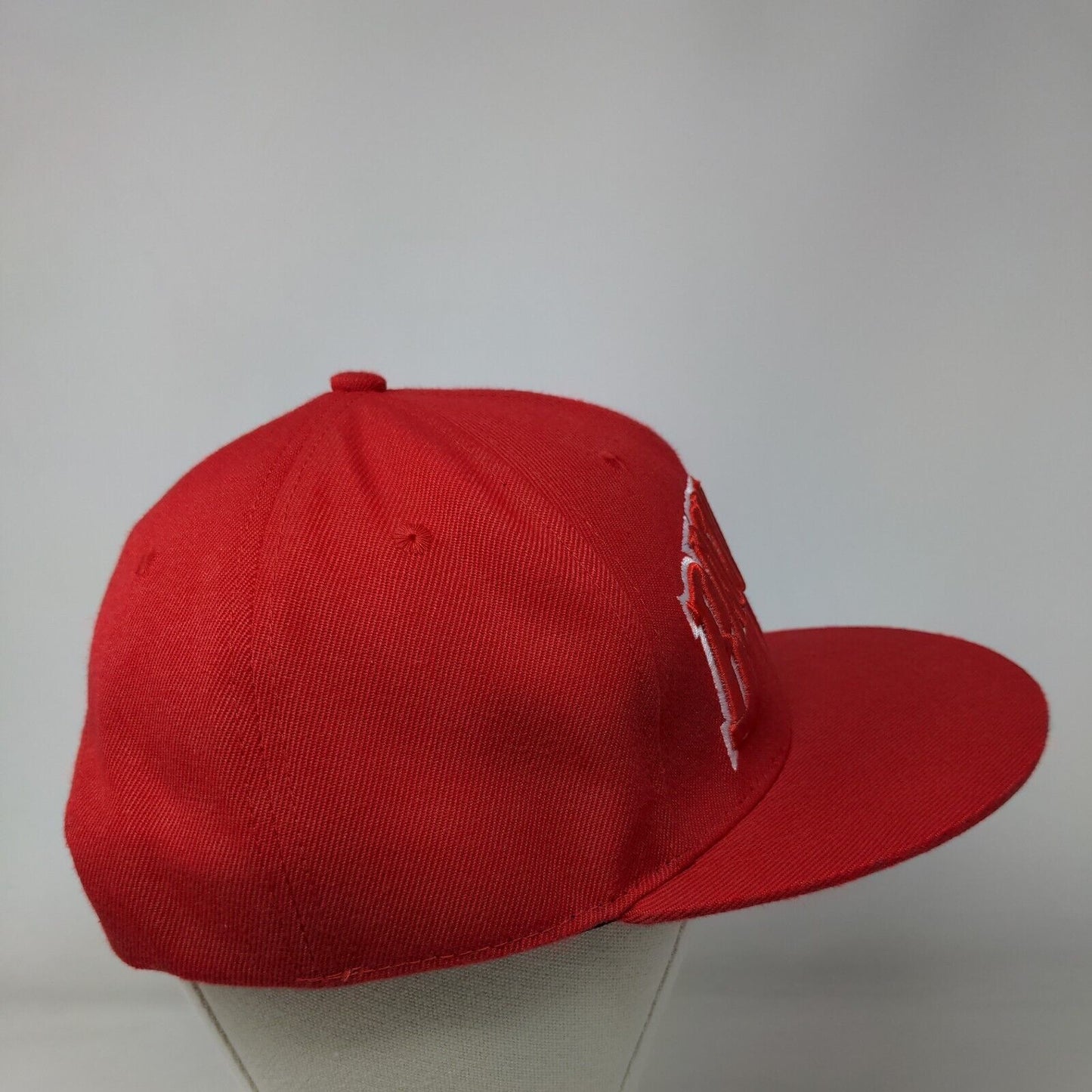 Backwoods Always True Snapback Hat Red One Size Adjustable Embroidered