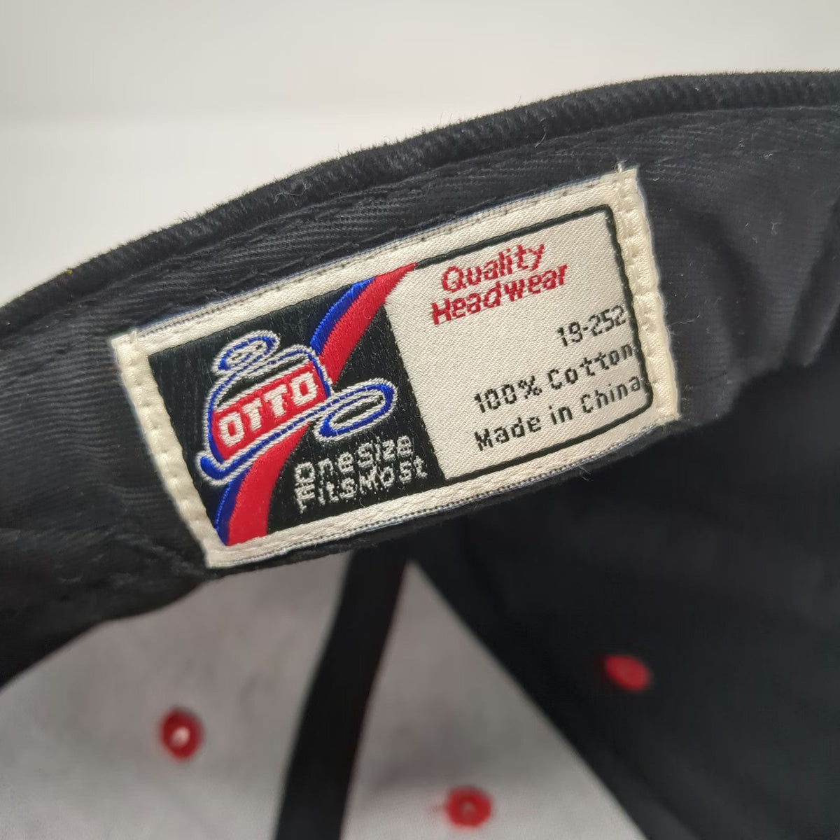 Otto Baseball Cap Black Red One Size Wall Excavation Mackay Excavator Hat