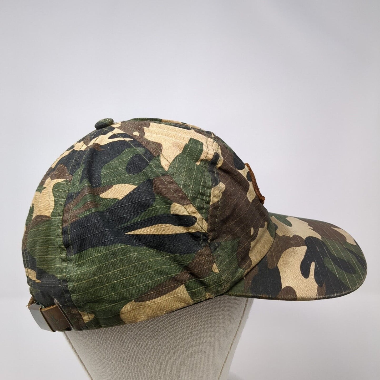 Brxtn Mfg Co Patch Slideback Hat Camouflage One Size Leather Strap