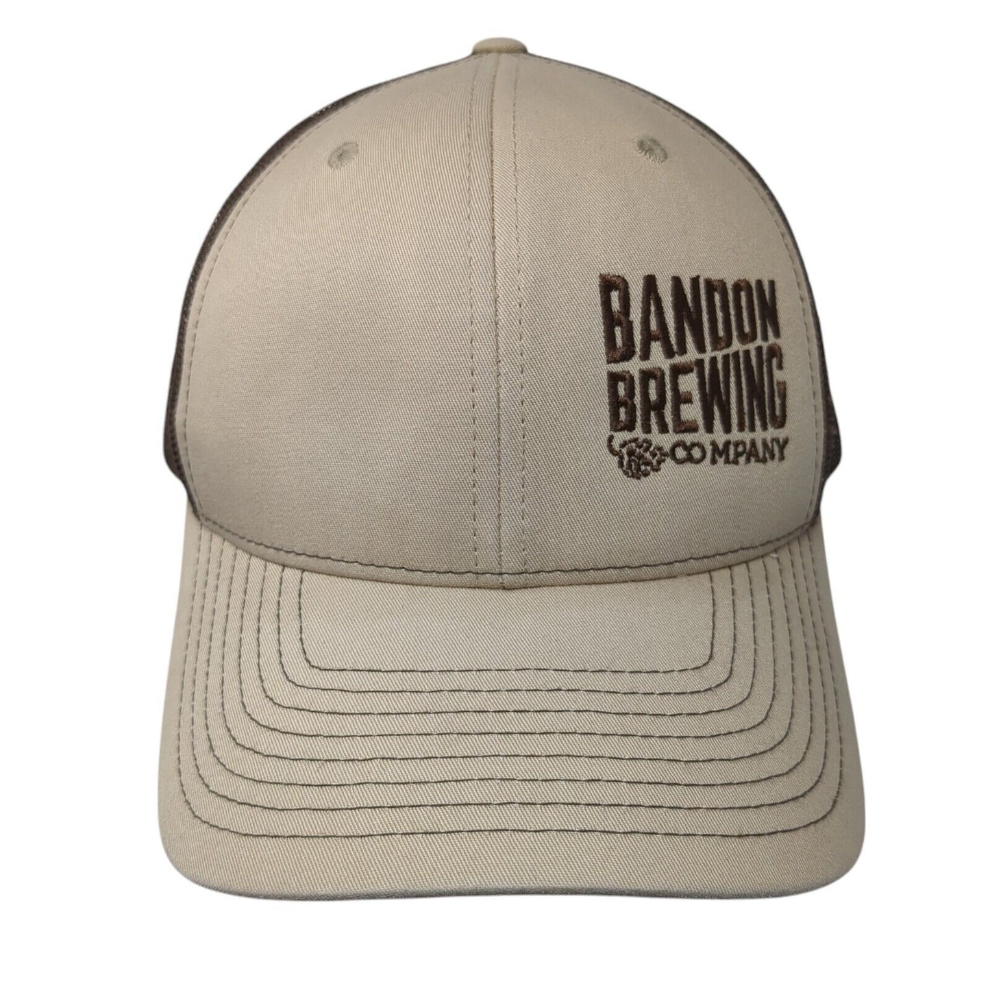 Bandon Brewing Company Snapback Trucker Hat Brown One Size Mesh Back