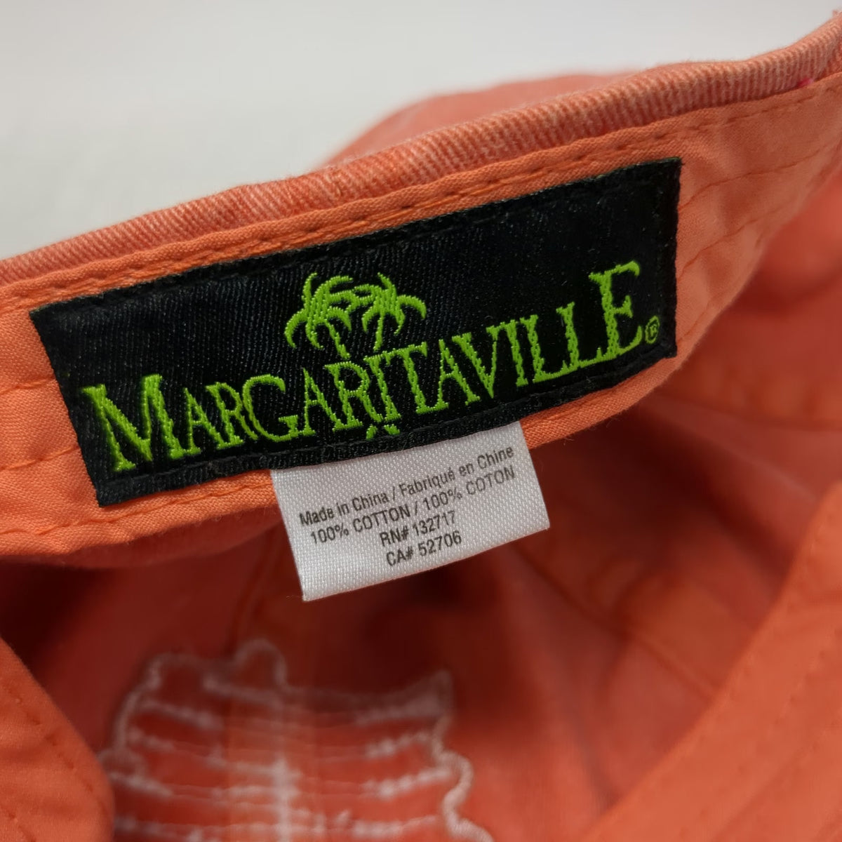 Margaritaville Baseball Cap Orange One Size Five O'Clock Somewhere Las Vegas Hat