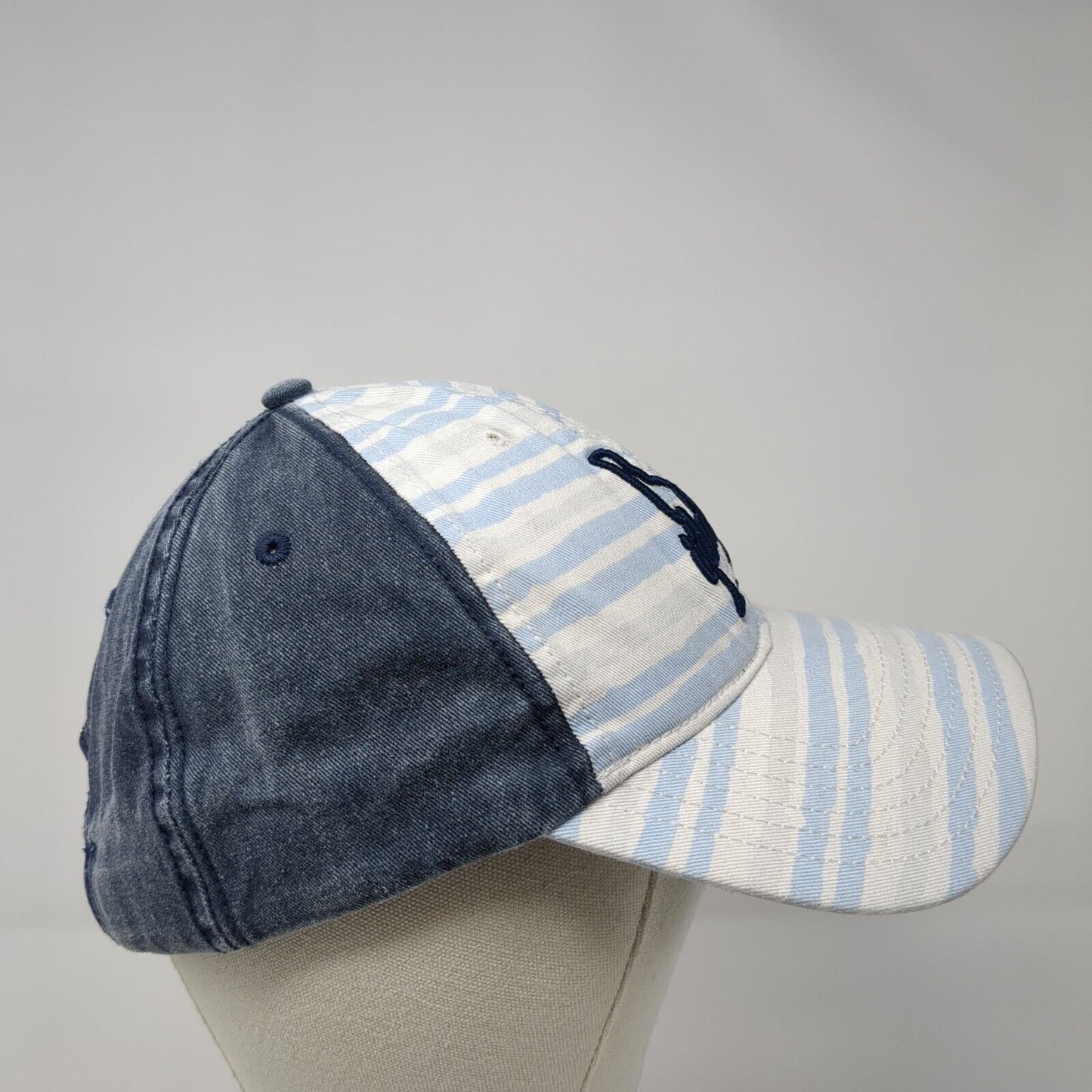 Idaho Slideback Hat Blue One Size Adjustable Embroidered Striped Home Free