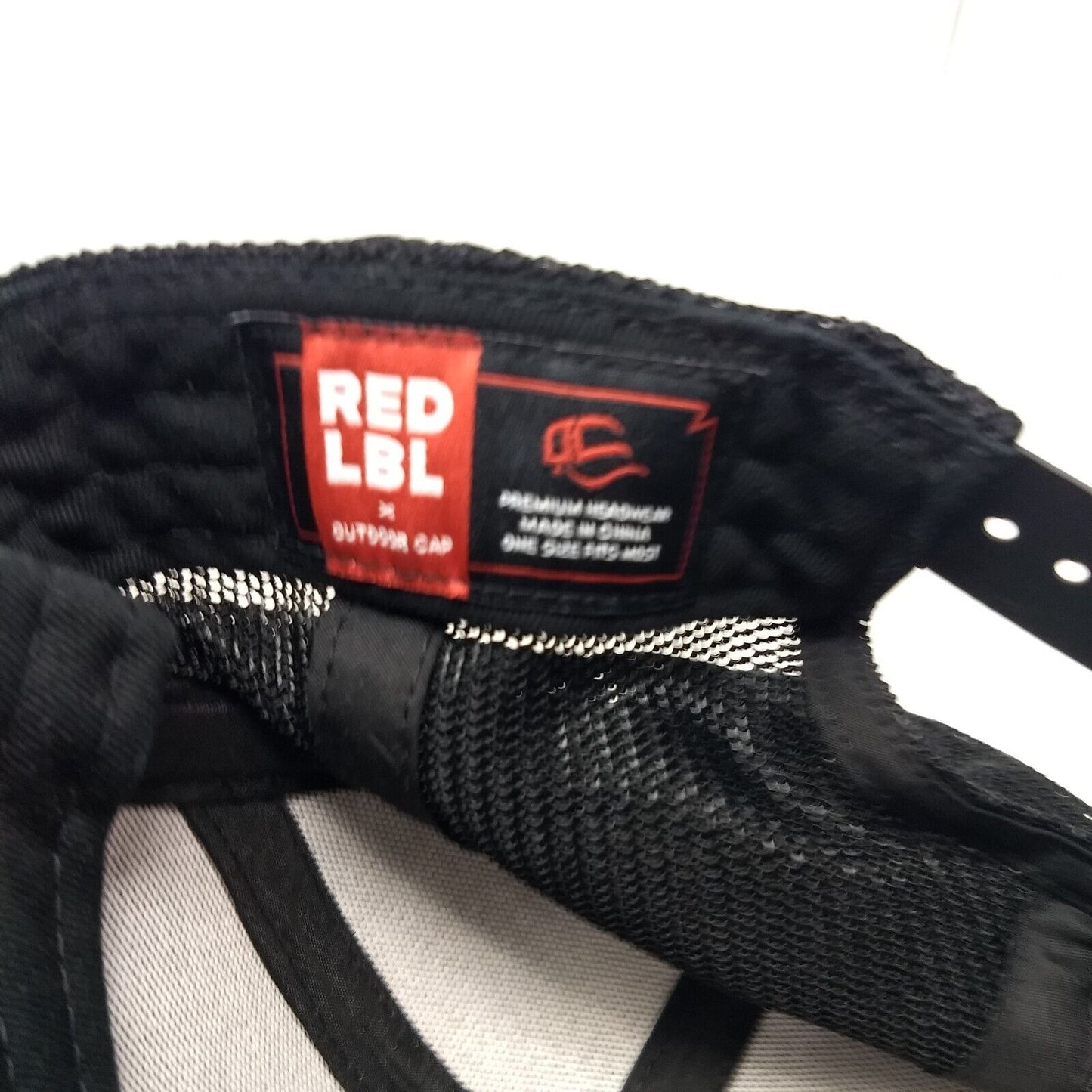 Maupin Homes Leather Patch Snapback Trucker Hat Black OSFM Mesh Back