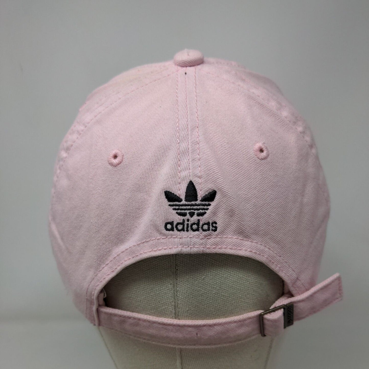 Adidas Slideback Hat Pink OSFW One Size Adjustable Embroidered Trefoil Cotton