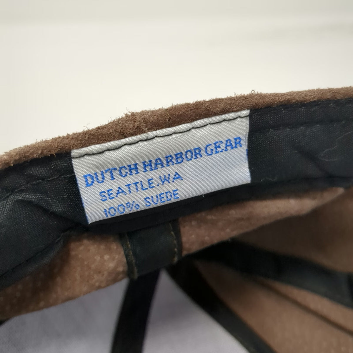 Dutch Harbor Gear Baseball Cap Brown One Size Suede Slideback Alaska State Hat