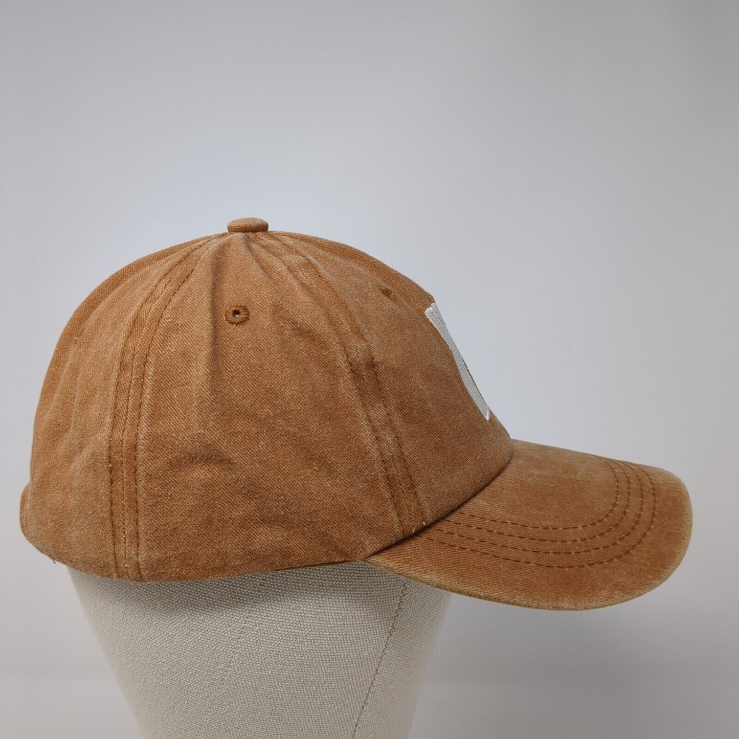 Lift Down Slideback Hat Brown One Size Adjustable Embroidered 6 Panel