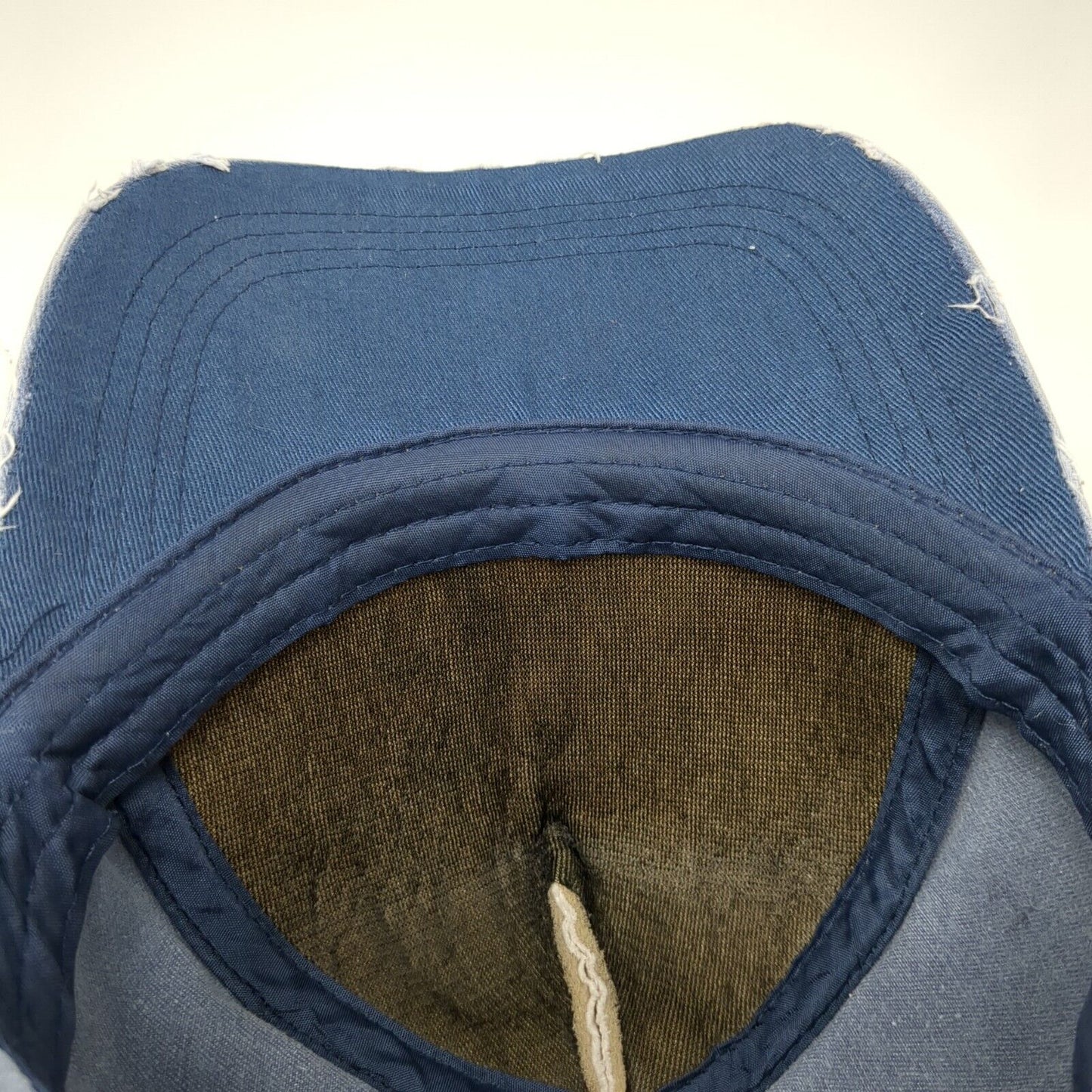 Lacrosse Slideback Hat Blue One Size Adjustable 6 Panel Distressed Cotton