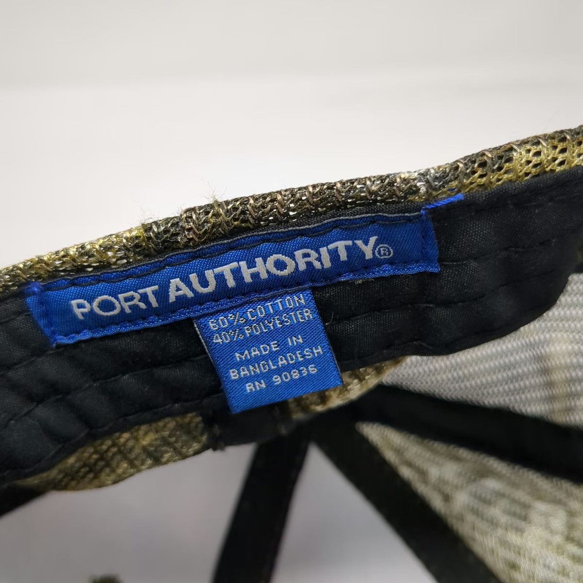 Port Authority Baseball Cap Green One Size Camo Mesh Back Strapback Samson Hat