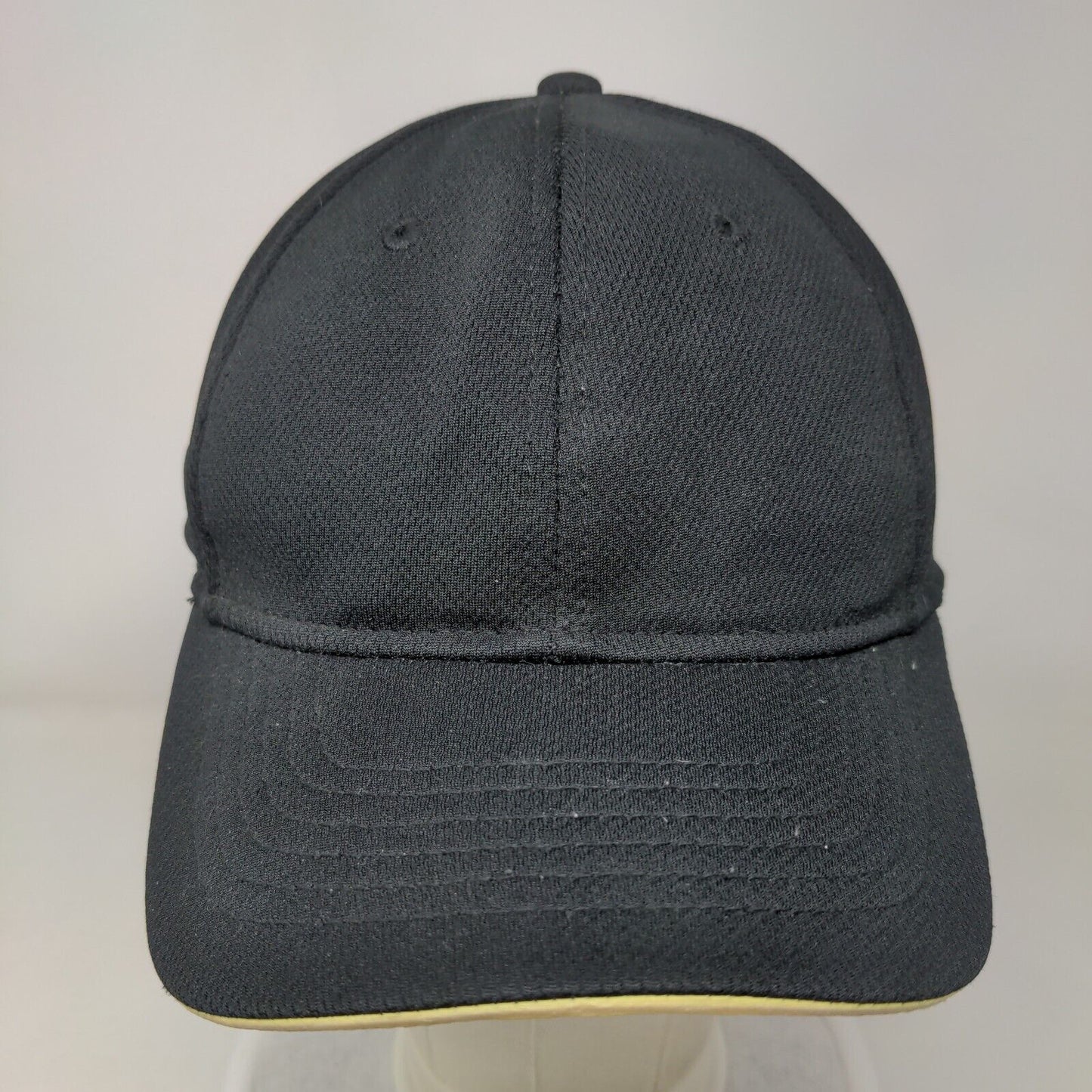 Athletic Works Snapback Hat Black One Size Adjustable Solid Blank